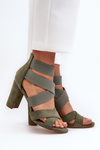 Women's Sandals with Straps Green Obissa