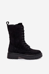 Women's Workery Boots Lined Black Marvielle