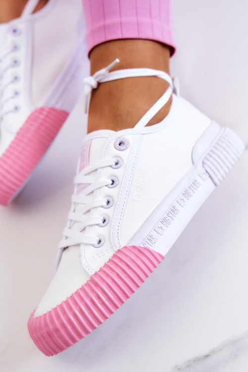 Tenisówki Trampki Damskie Materiałowe BIG STAR Białe JJ274111