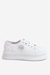 Sneakersy Buty Sportowe Damskie Białe GOE JJ2N4126