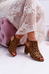 Women's Stiletto Sandals with Peep Toe Leopard Esta
