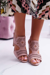 Women's Stiletto Sandals Sergio Leone SK852 Suede Pink Diven