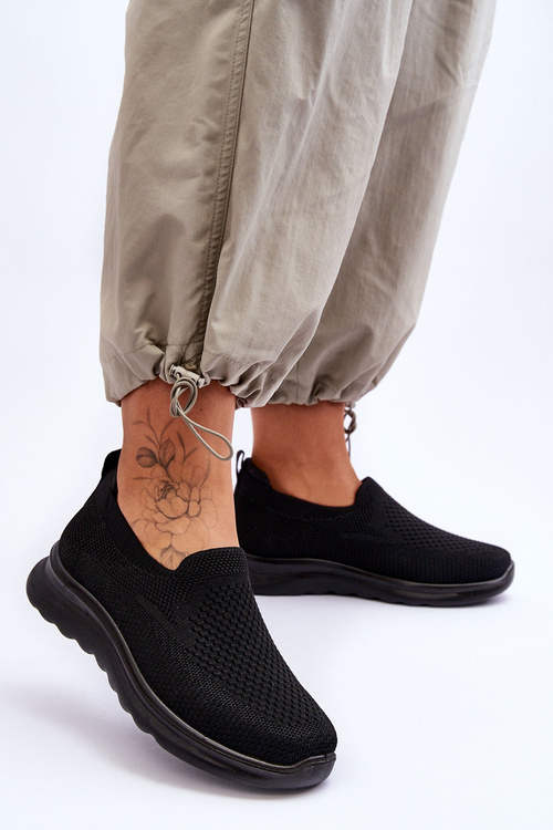 Women's Textile Slip-on Sneakers Black Adiora