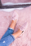 Lu Boo Pink Balerinas Pointed Lords Suede Feliciano