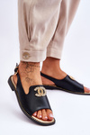Women's Sandals With Decoration S.Barski KV-2775-49 Black