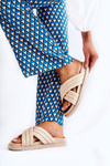 Classic Women's Leather Slippers Beige Daron