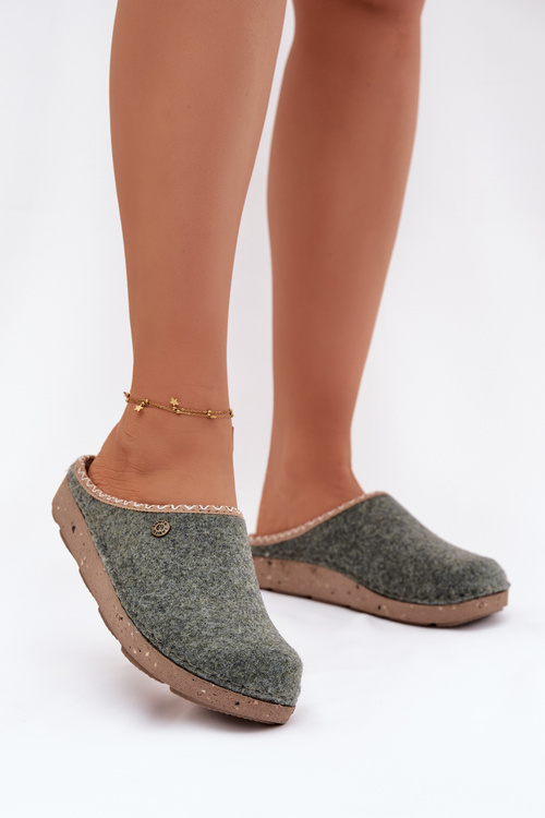 Kapcie Damskie Obuwie Domowe Zielone Inblu ED000031