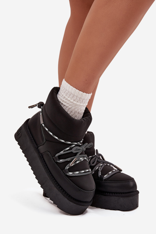 Snow boots on platform D.Franklin DFSH371015 Black