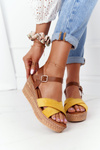 Wedge Sandals S.Barski GD-38 Yellow