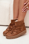 Women's Snow Boots with Lacing Camel Rebekah