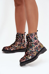 Women's insulated boots with floral design Artiker 57C1050 multicolor