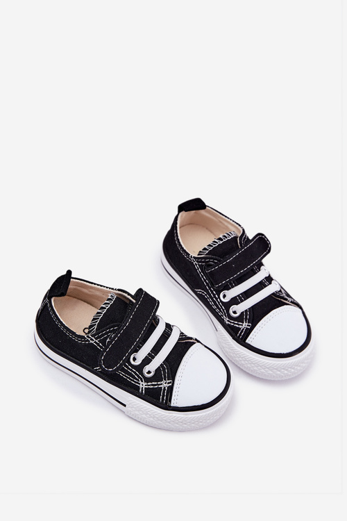 Children's Velcro Sneakers Black Obidana