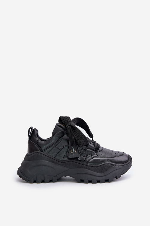 Women's Leather Sneakers CheBello 4583 Black