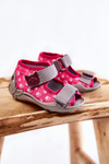 Sandals Slippers Befado Velcro Paws 242P108 Pink