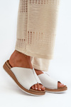 Comfortable Women's Flip Flops Made of Eco Leather Inblu GS0003I1 White