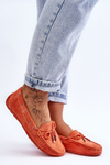 Women's Suede Moccasins Orange Si Passione