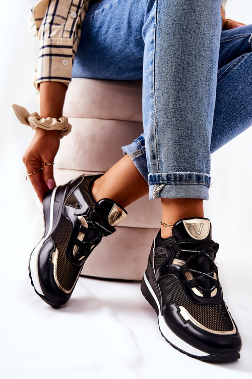 Women's Sports Shoes Black Gold Colli