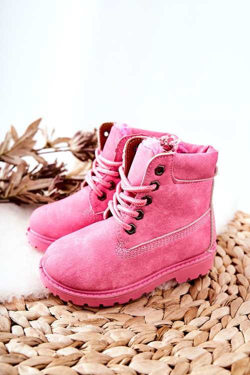 Dziecięce Trapery Botki Różowe Milos