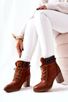 Stiletto Booties Heated Camel Charmmis