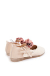 Children's Ballerinas With Velcro Flowers Light Beige Caitlin