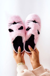 Soft Cat Slippers with Ears Pink Distty