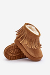 Children's Snow Boots with Decorative Fringes Camel Nimia