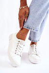 Fashionable Leather Sneakers Big Star KK274142 White
