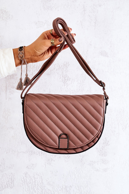 Quilted Letter Bag with Magnet Cappucino Meridith