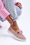 Women's Slip-on Tennis Sneakers with Decoration Pink Taylor