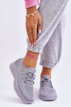 Buty Sportowe Wsuwane Damskie Szare Ellison