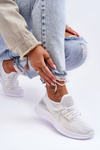 Buty Sportowe Wsuwane Damskie Białe Hold Me! JHY260