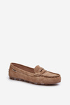 Women's Beige Faux Leather Loafers Celoria