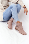 Openwork Spring Boots Lewski Shoes 2905-0 Beige