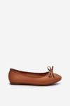 Ballerinas Eco Leather With Bow Camel Sandal