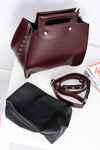 Large Women's Maroon Shoulder Handbag Chest