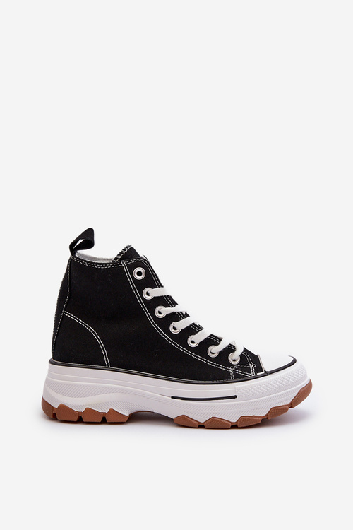 Black High Top Women's Platform Sneakers Valvia