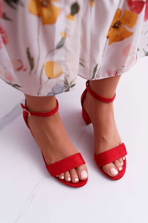 Women's Stiletto Sandals Red Zephira