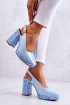 Leather Pumps Maciejka 05441-06 Blue