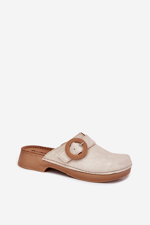 Women's Slippers With Buckle Inblu Beige TF000001