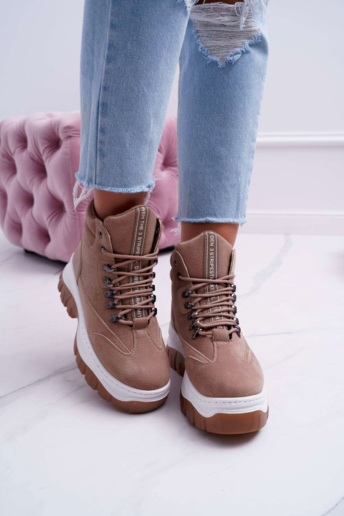 Women's Trekking Shoes Trappers Beige Greem