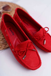 Mokassins Women's Comfortable Eco Suede Red Memfi