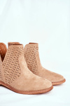Openwork Boots On The Wedge S.Barski Beige
