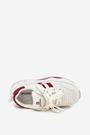Children's Sneakers On The Platform Beige-Red Grellio