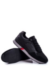 Men's Sport Shoes Suede Leather Black Fonsi