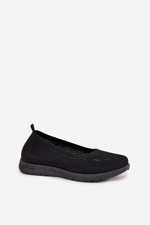 Ladies Mesh Ballerinas In Sporty Style Black Virella