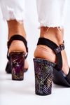 Women's Suede Sandals Black Veneta