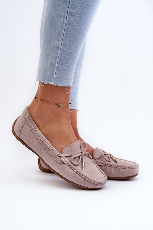 Women's Suede Moccasins Purple Si Passione