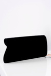 Women's Black Velvet Clutch Bag
