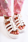 Fashionable Sandals With Straps White Malien