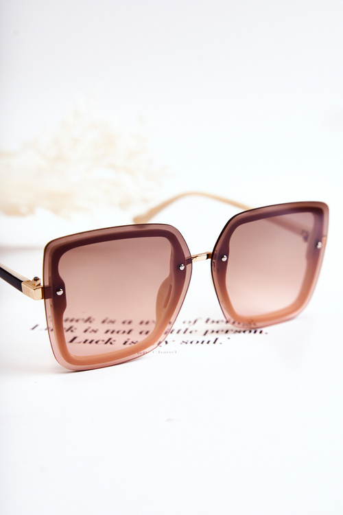 Fashionable Women's Sunglasses V130045 Brown-Beige
